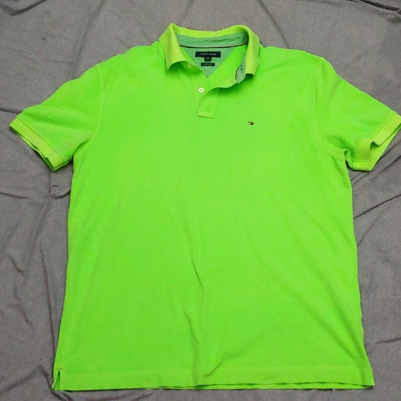 NWOT * 2XL TOMMY HILFIGER BRIGHT GREEN POLO 😍 - Picture 4 of 6